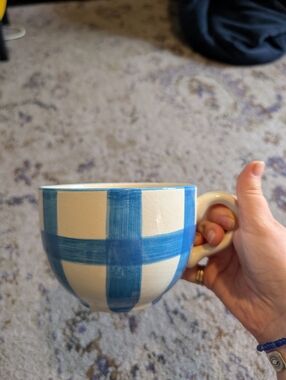 Cottage Core Blue Plaid Mug